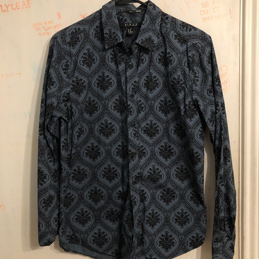 Fancy blue dress shirt